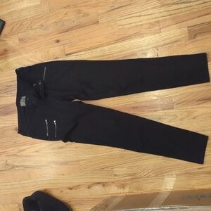Athleta Black Ponte Moto Skinny Pants